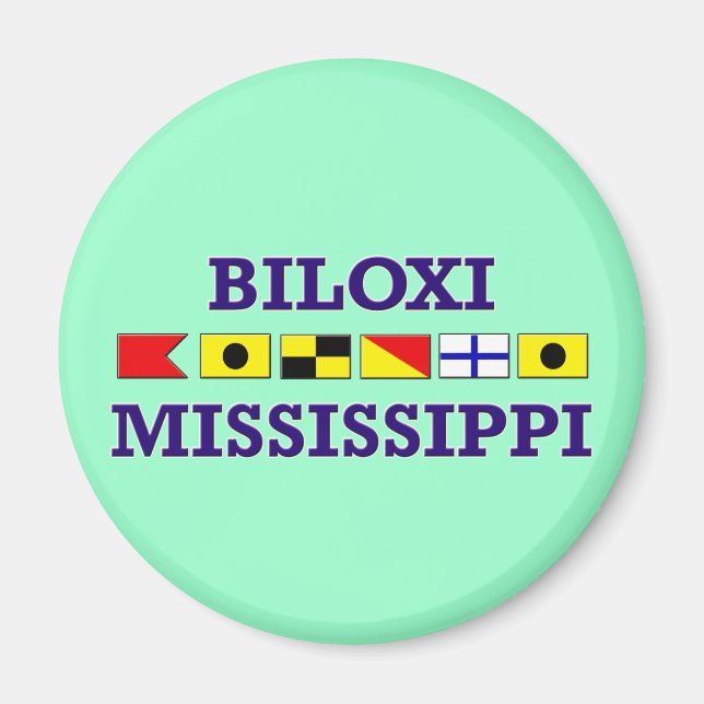 Imán Biloxi Nautical Flags Magnet (Frente)