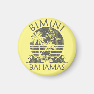 Imán Bimini Bahamas Magnet Vacation Cruise Retro Beach