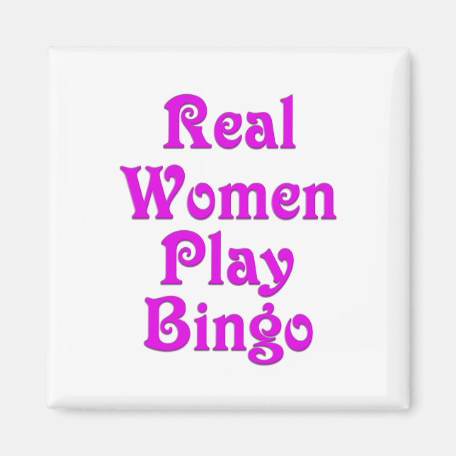 Imán Bingo de mujeres reales (Frente)