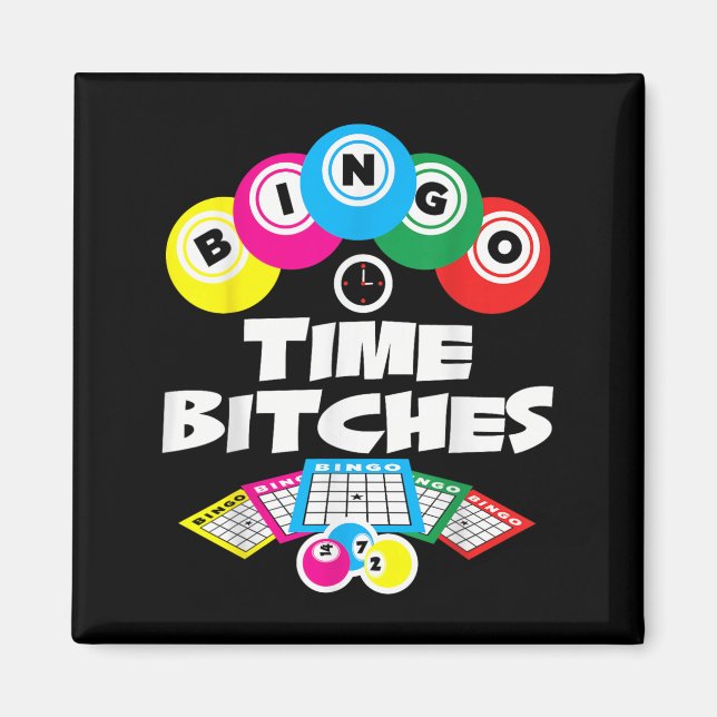Imán Bingo Time Es Funny Juego de Bingo Juego de Amante (Frente)