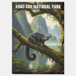 Imán Binturong en el Parque Nacional Khao Sok en Tailan