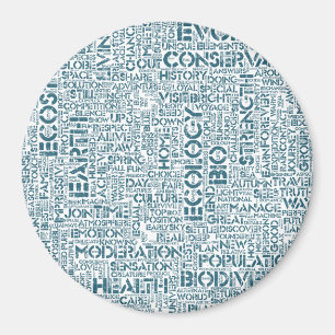 Imán Bio Nuage de Mots Texte Motif Biodiversité