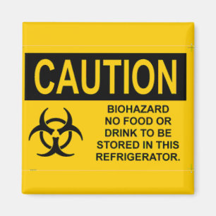 Imán Biohazard caution08