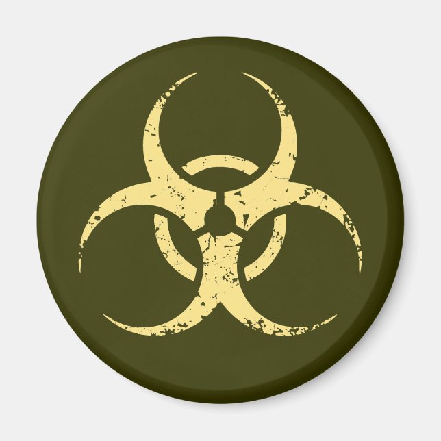 Imán Biohazard -dist -amarillo (Frente)