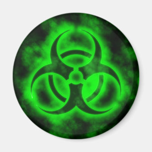Imán Biohazard verde