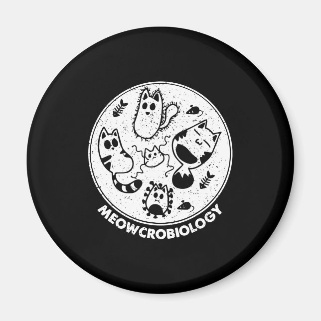 Imán Biología del Meowcro del Gato Científico (Frente)