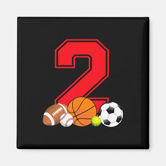 Imán Bir de fútbol de baloncesto de 2 años (Frente)