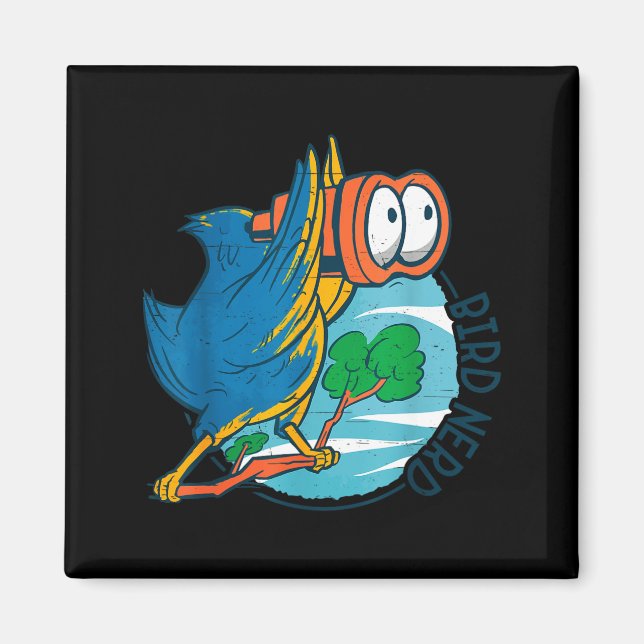 Imán Bird Nerd Funny Bird Watching Birds Lover Ornithol (Frente)