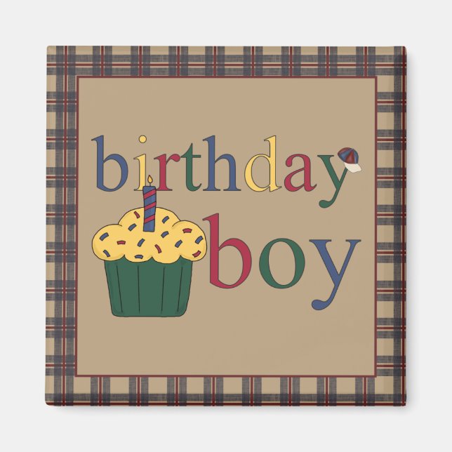Imán Birday Boy Fridge Magnet (Frente)