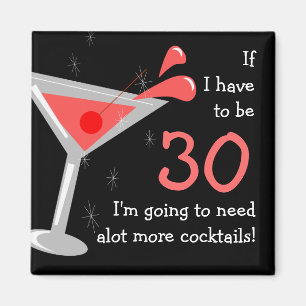 Imán Birday Martini Cocktail Funny Magnet