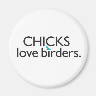 Imán Birders del amor de los polluelos