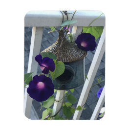 Imán Birdhouse With Morning Glories Magnet