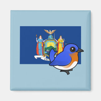Imán Birdorable Estatal de Nueva York: Bluebird orienta