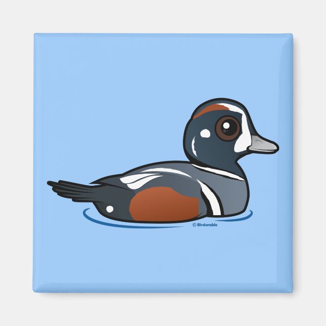Imán Birdorable Harlequin Duck (Frente)