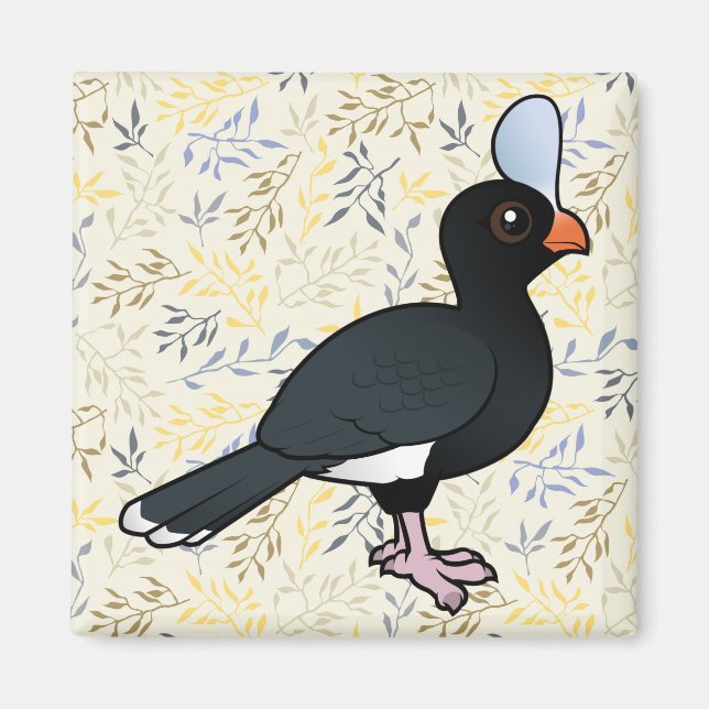 Imán Birdorable Helmeed Curassow (Frente)