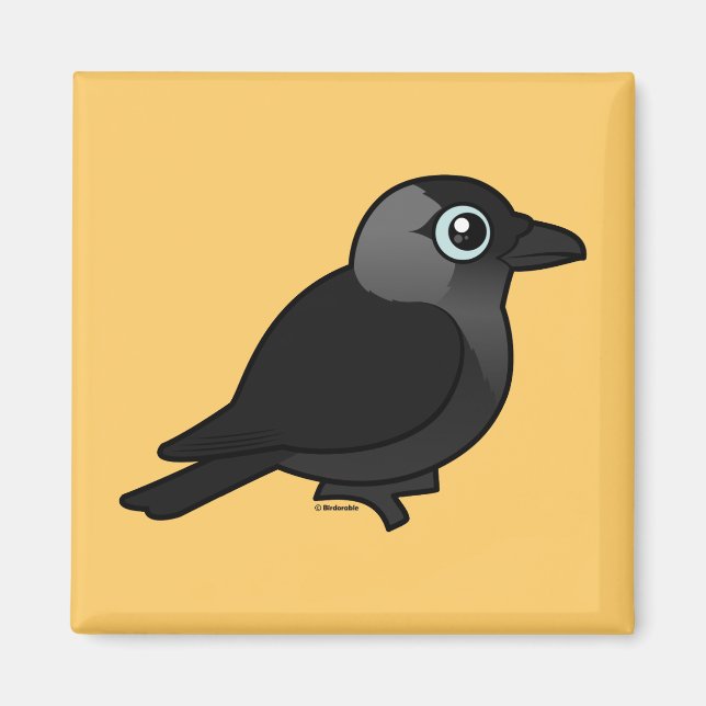 Imán Birdorable Jackdaw (Frente)