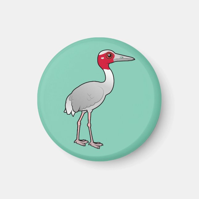 Imán Birdorable Sarus Crane (Frente)