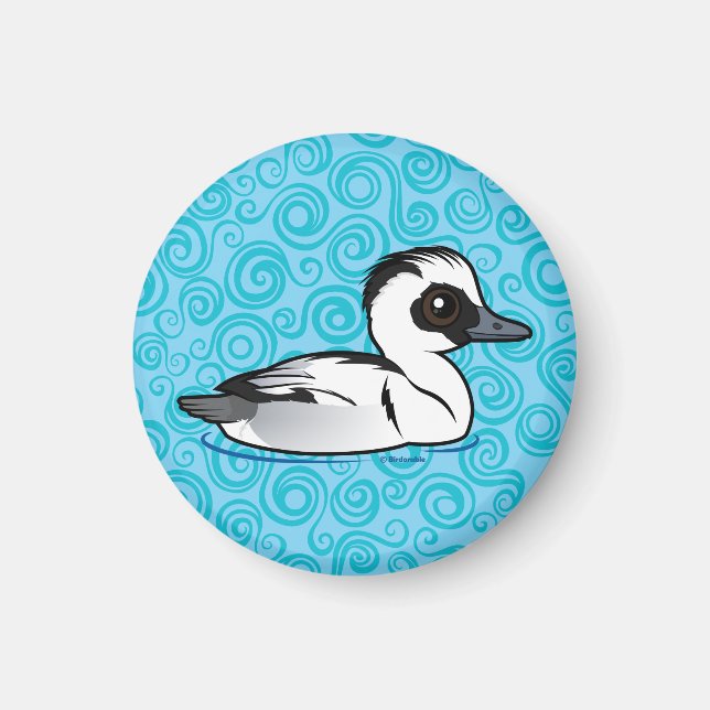 Imán Birdorable Smew (Frente)