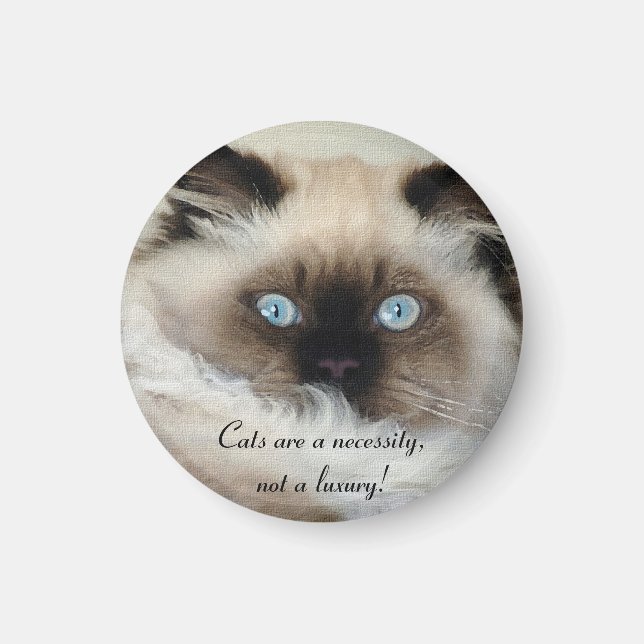 Imán Birman - Ragdoll Cat Lover Magnet (Frente)