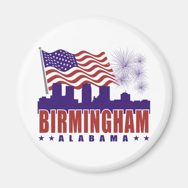Imán Birmingham Alabama Patriotic Magnet (Frente)