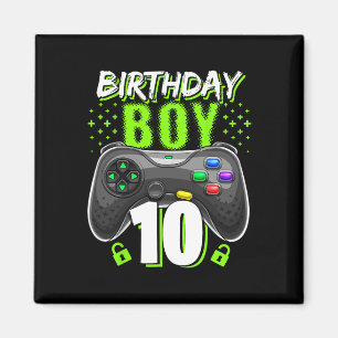 Imán Birthday Boy 10 Video Game Controller Gamer 10th B