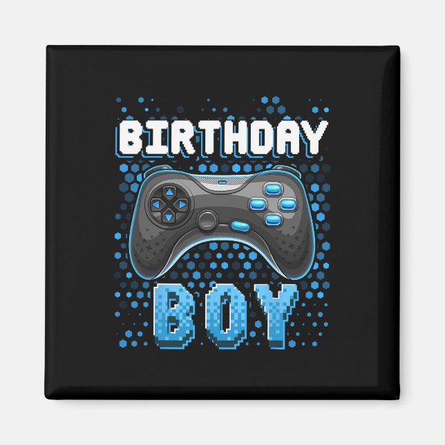 Imán Birthday Boy Video Game Controller Birthday Gamer (Frente)