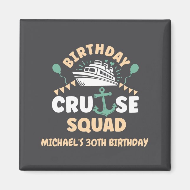 Imán Birthday Cruise Squad  (Frente)