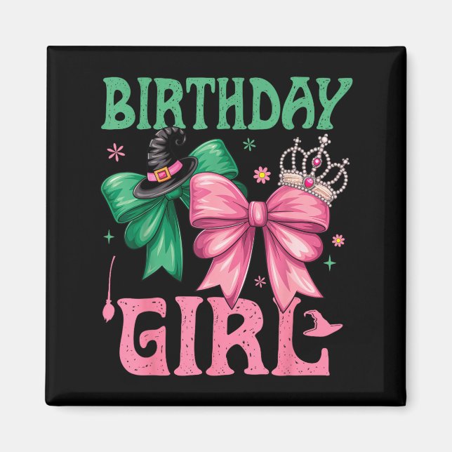 Imán Birthday Girl Nk And Green Birthday Witch Women Gi (Frente)