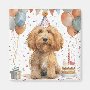 Imán Birthday Goldendoodle Dog