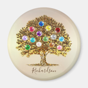 Imán Birthstone Familia Nombre árbol madre regalo perso