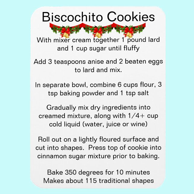 Imán Biscochito New Mexico's official cookie recipe (Subido por el creador)