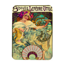 Imán Biscuits Lefevre-Utile de Alphonse Mucha (1896)