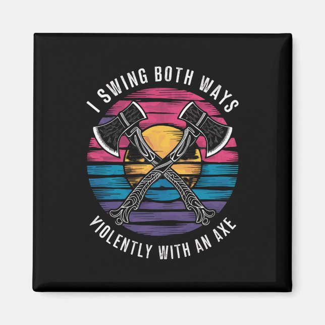 Imán Bisexual I Swing Ambas Formas Ax Graciosa Bandera  (Frente)