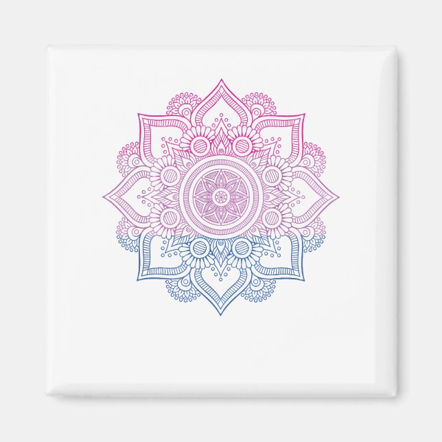 Imán Bisexual LGBT Mandala Bi Pride Bisexualidad LGBT S (Frente)