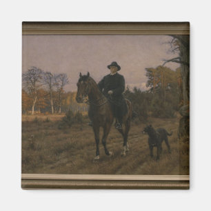 Imán Bismarck a caballo con el perro