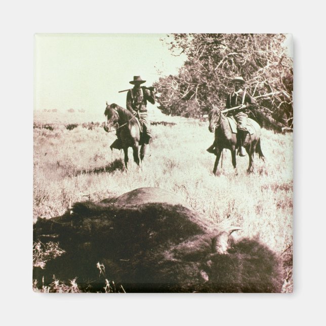 Imán Bison Hunters estadounidense (foto de abajo) (Frente)