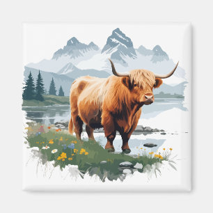 Imán Bison Vector Art Animal En La Naturaleza Majestuos