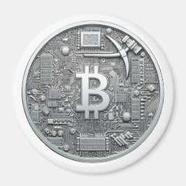 Imán BitCap BitCoin Silver Magnet