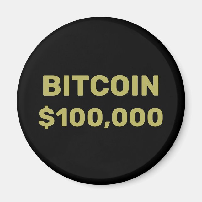 Imán Bitcoin 100000 Celebración (Frente)