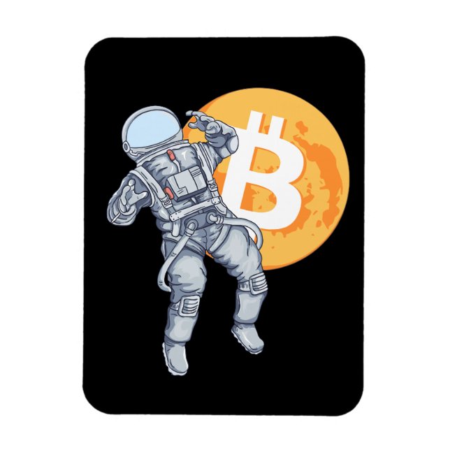 Imán BITCOIN -Astronauta Cripto- A La Luna (Vertical)