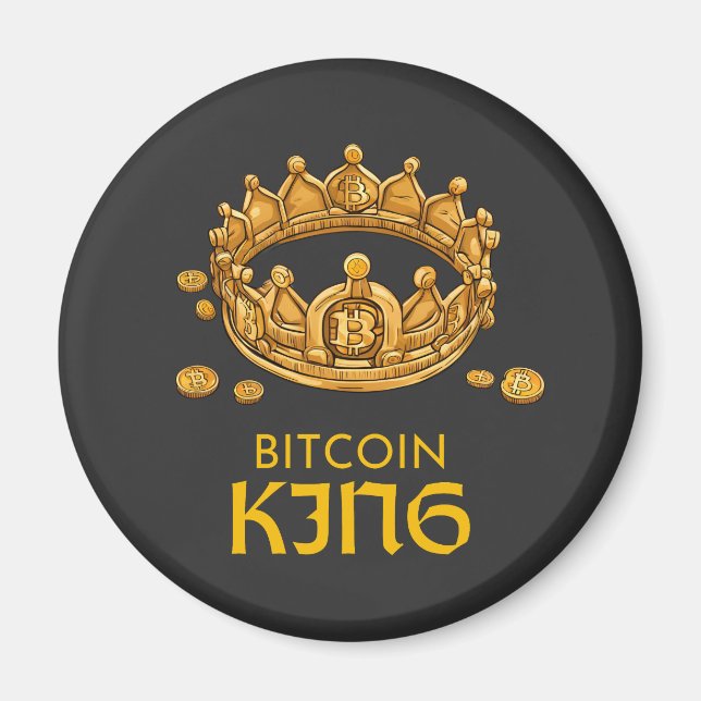 Imán Bitcoin King Crypto King Día del Padre (Frente)
