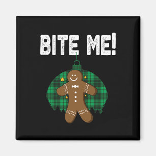 Imán Bite Me Shirny Funny Navidades Gingerbread Coste