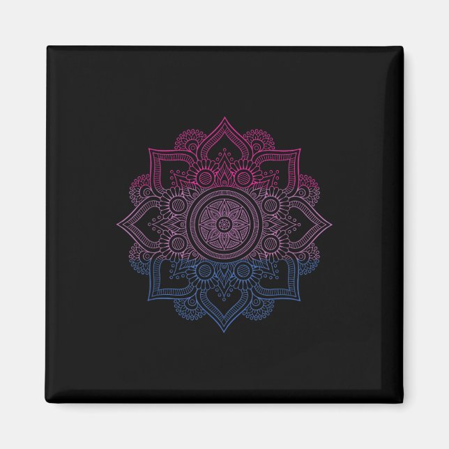 Imán Biual Lgbt Mandala Bi Pride Biuality Lgbt Support (Frente)