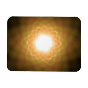 Imán Bizones de luz amarilla sobre negro