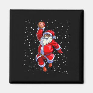 Imán Black African American Santa Claus Basketball Afro