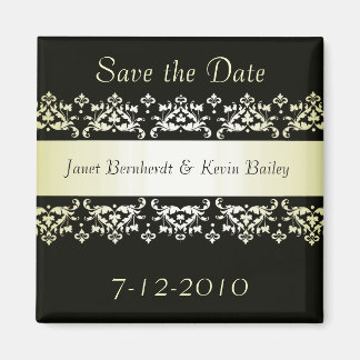 Imán Black and Gold Save the Date imnet
