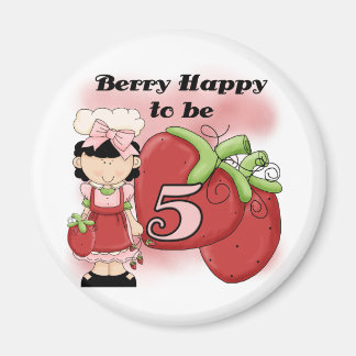 Imán Black Berry Happy 5 Birthday Tshirts y regalos