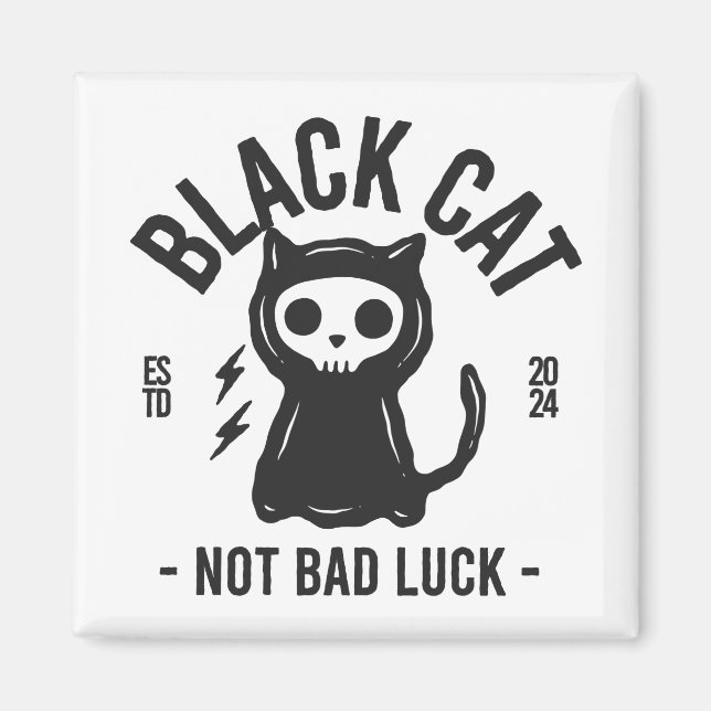 Imán Black cat (Frente)