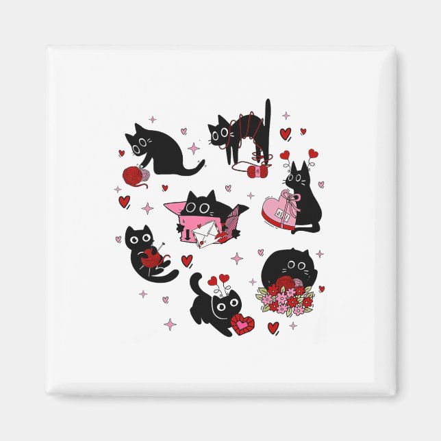 Imán Black Cats Valentine (Frente)