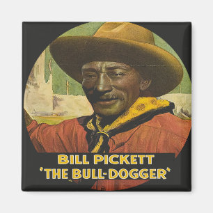 Imán Black Cowboy Steer Dogger Magnet